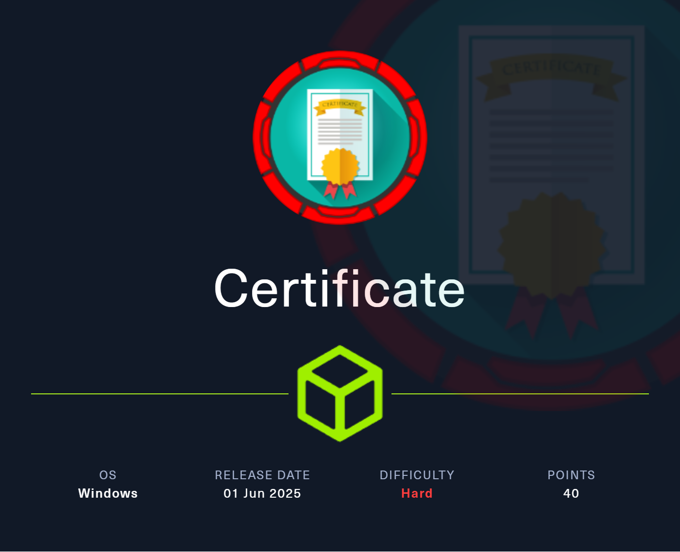 Certificate